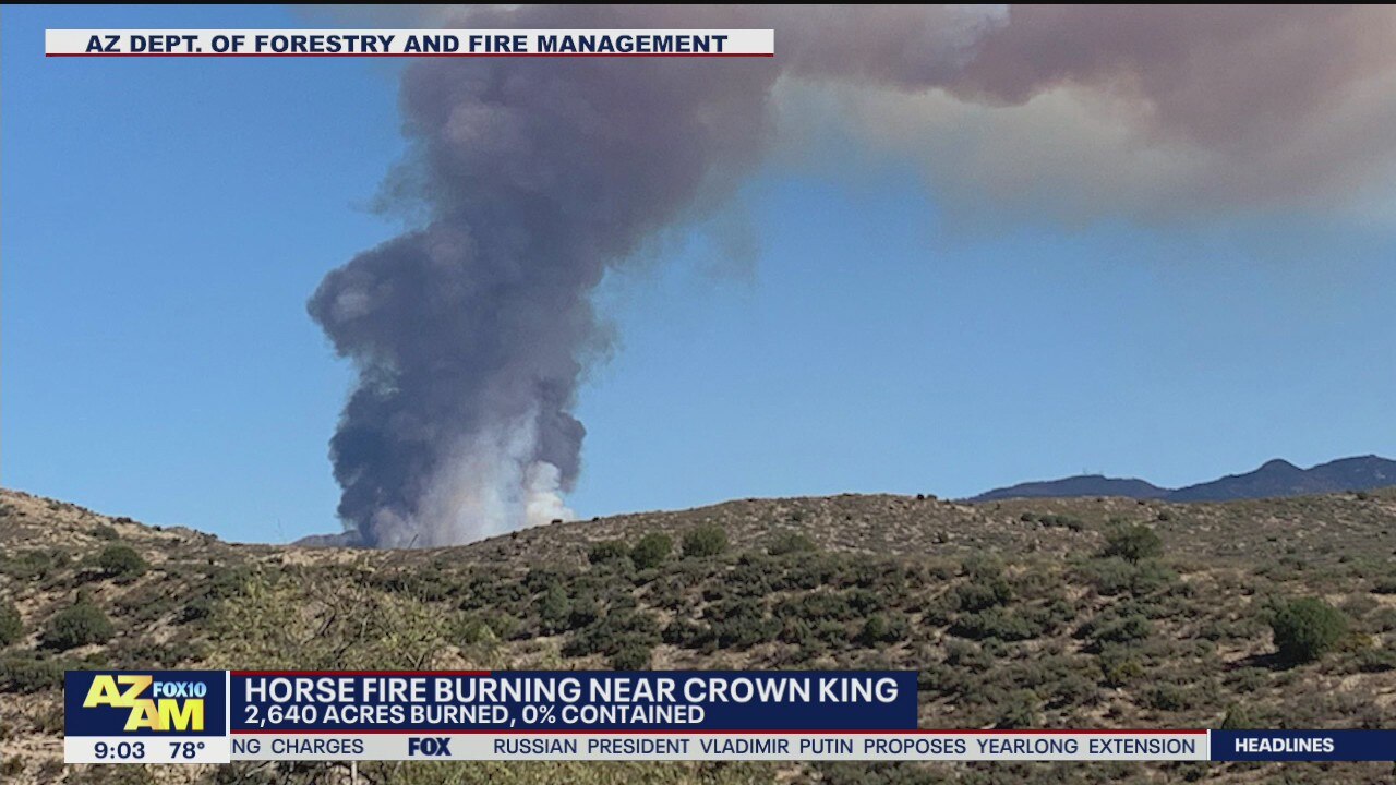 Mandatory evacuation issued for Crown King residents as Horse Fire continues to burn