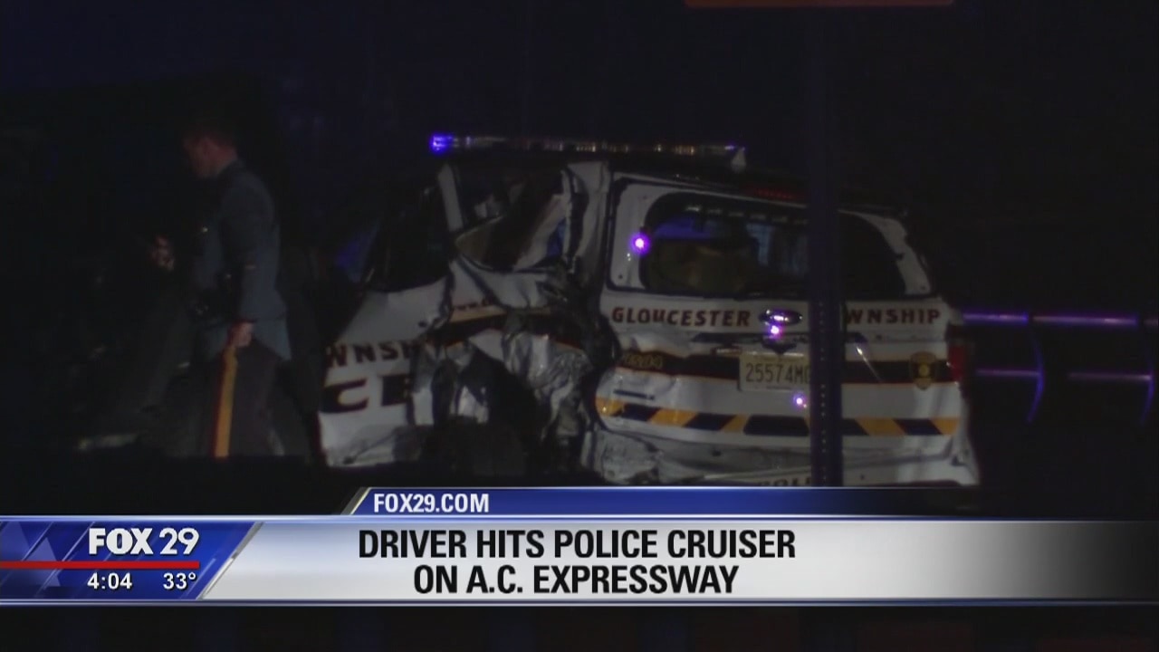 Police: Driver hits cruiser on A.C. Expressway