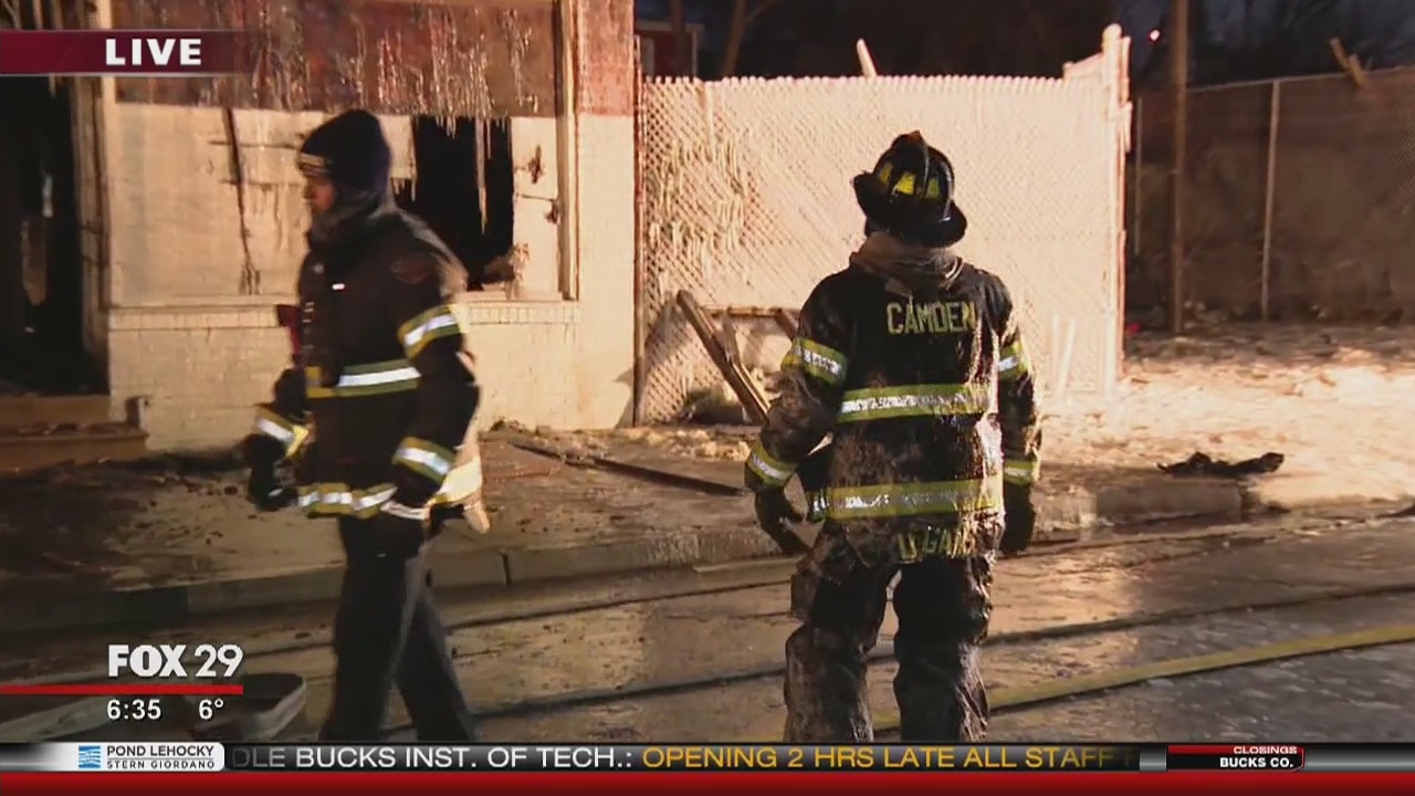 Firefighters forced to thaw frozen hydrants during Camden fire