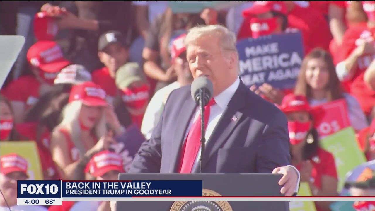 President Trump campaigns in Goodyear