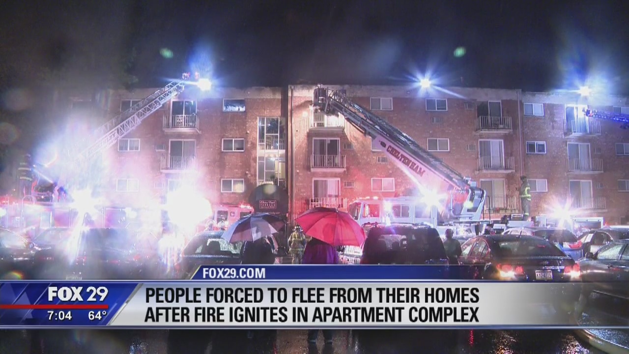 Tenants forced to evacuate after apartment complex fire in Elkins Park