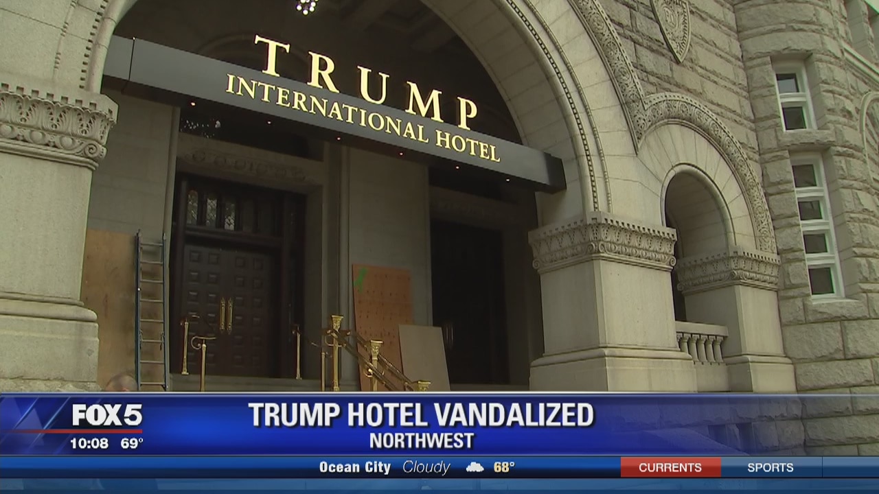 Trump Hotel Vandalized