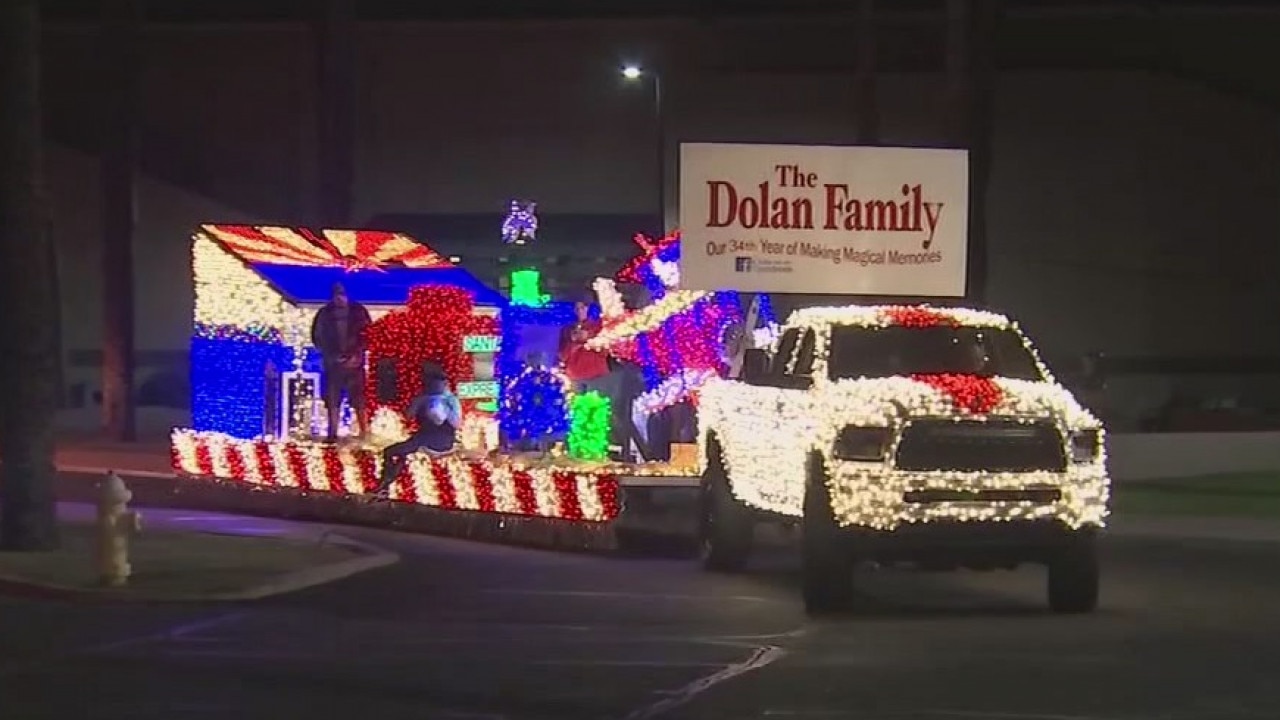 Valley family holds light parade for the community