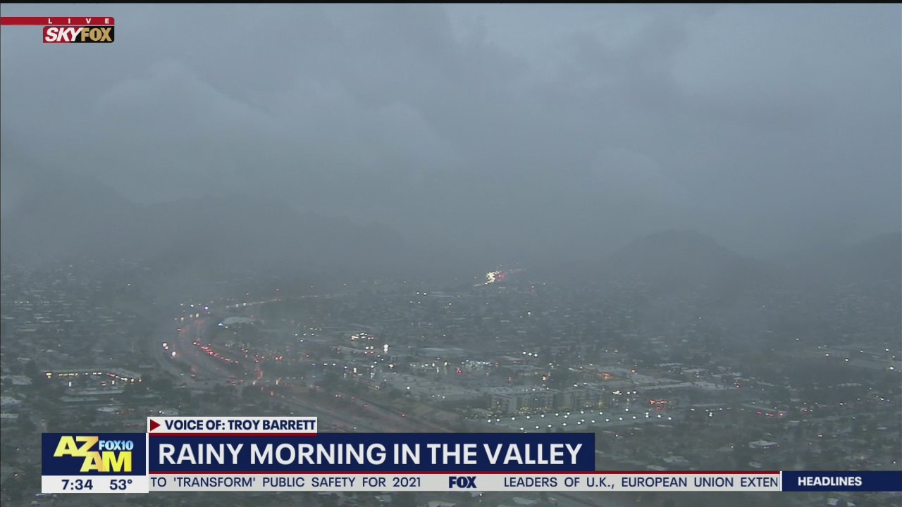 Heavy rain falling in parts of Valley