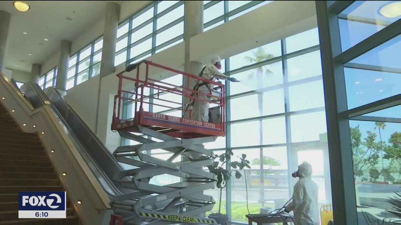 Santa Clara County convention center gets a deep cleaning