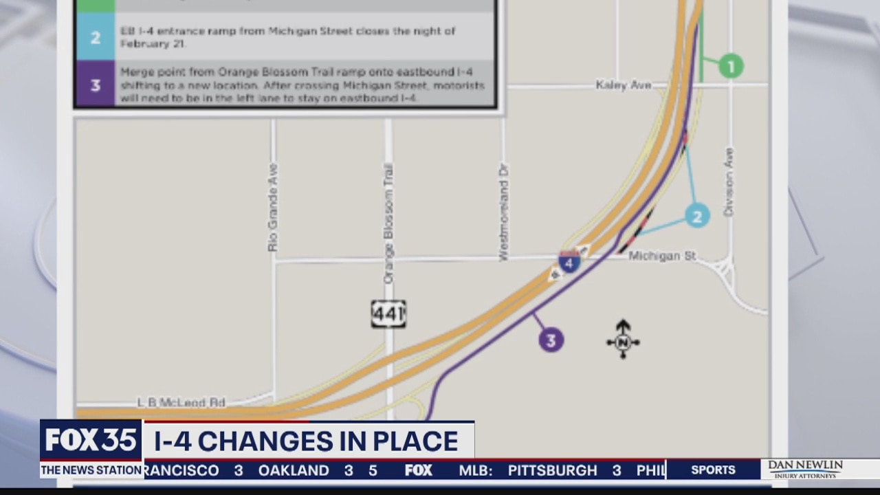 I-4 changes bring new configurations of several entrance ramps in Orlando