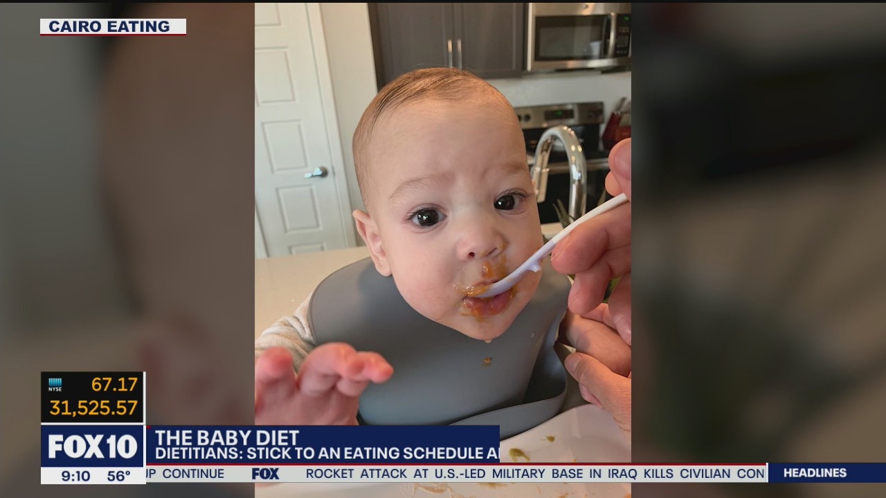 The baby diet: Stick to an eating schedule and pay attention to portion sizes, say dietitians