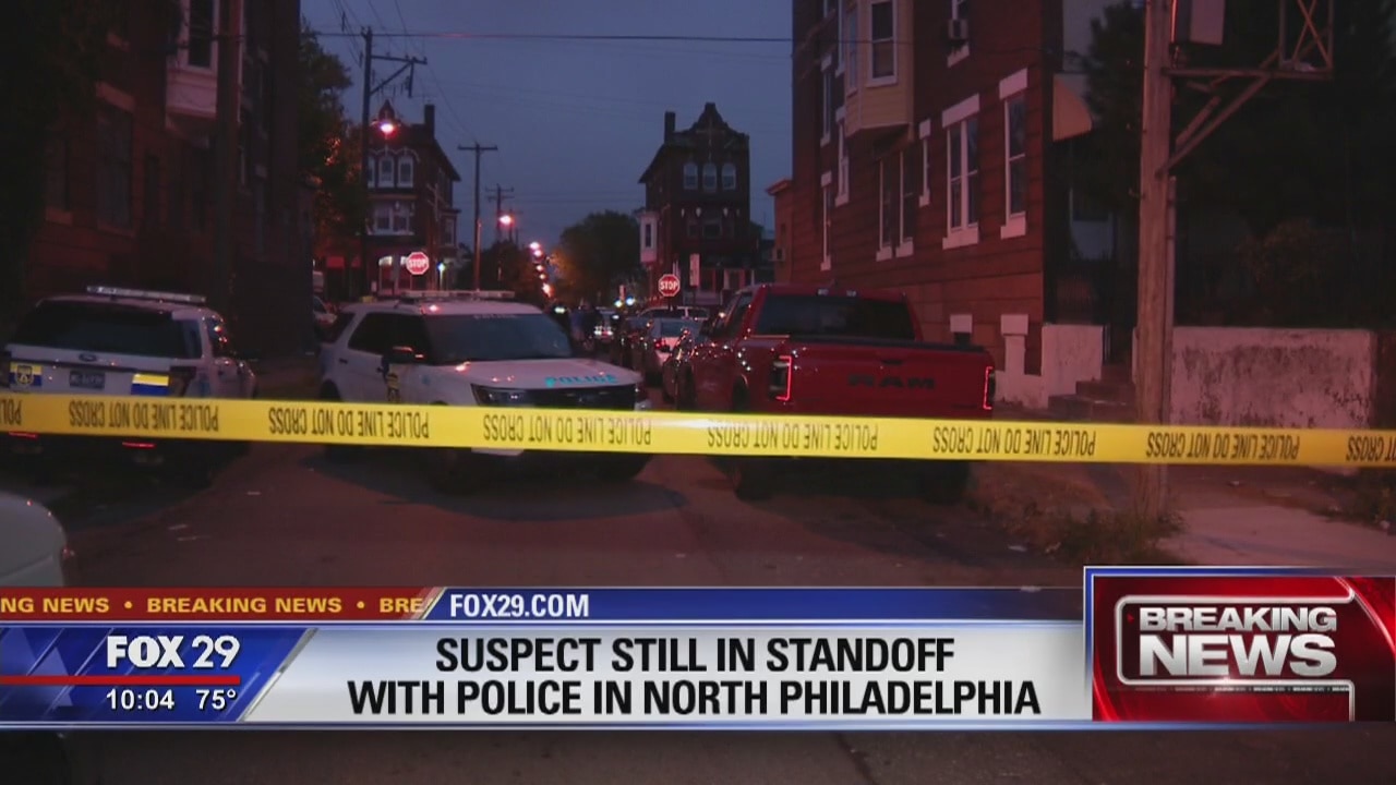 2 Philadelphia police officers freed from North Philly home; suspect remains armed inside