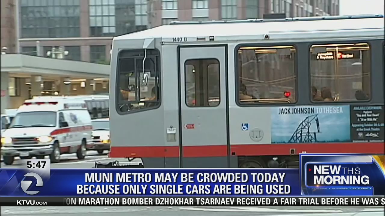 Muni trains might be more crowded