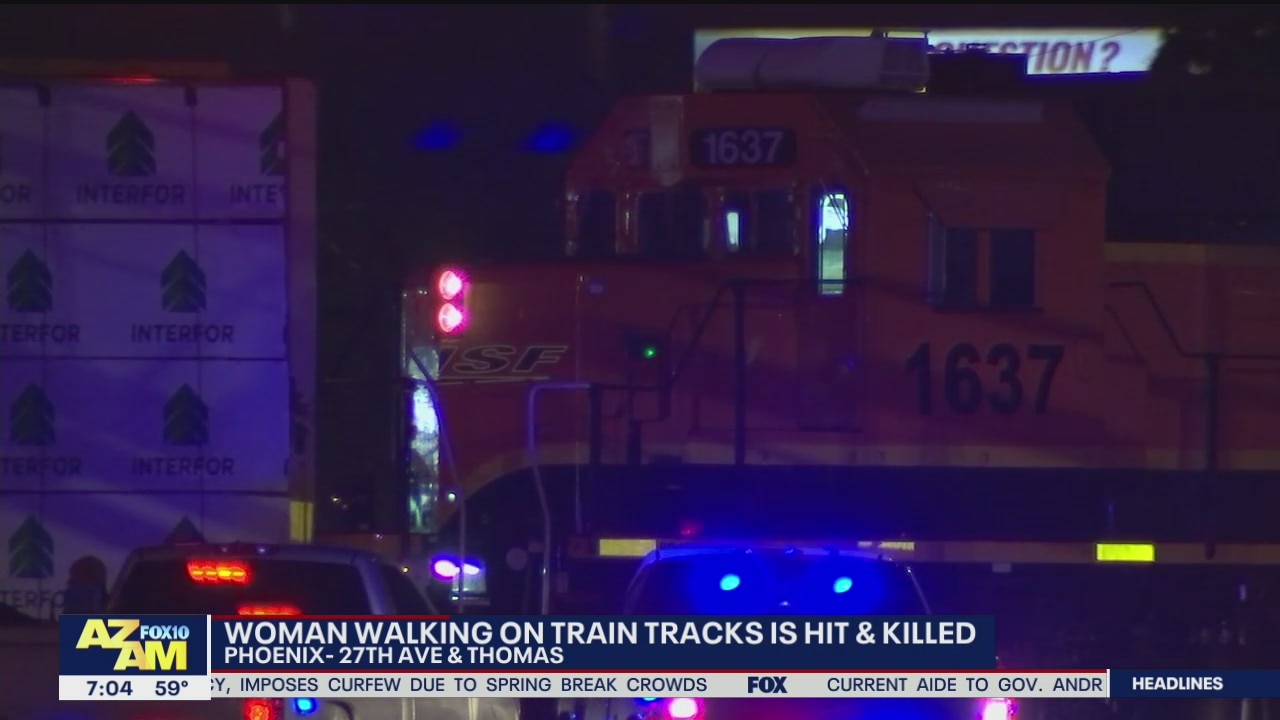 Woman hit, killed by train in Phoenix