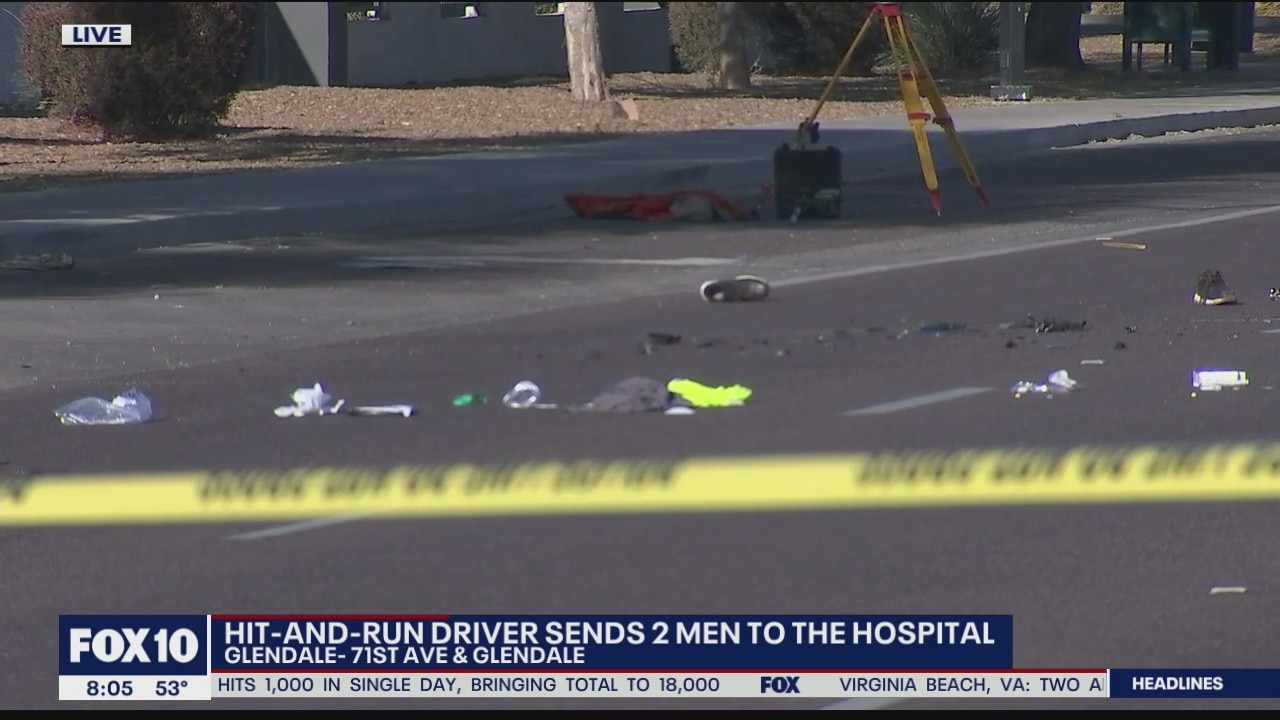 Two men hospitalized in hit-and-run near 71st Avenue and Glendale