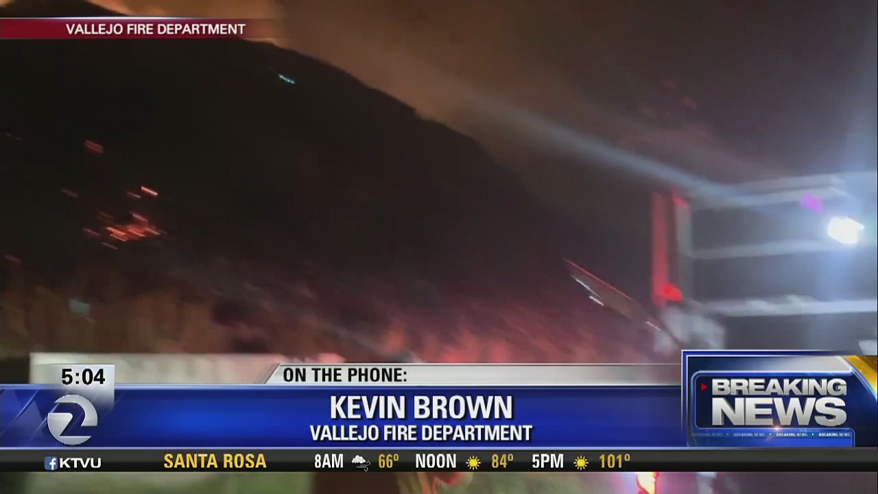 4-alarm vegetation fire at Mare Island