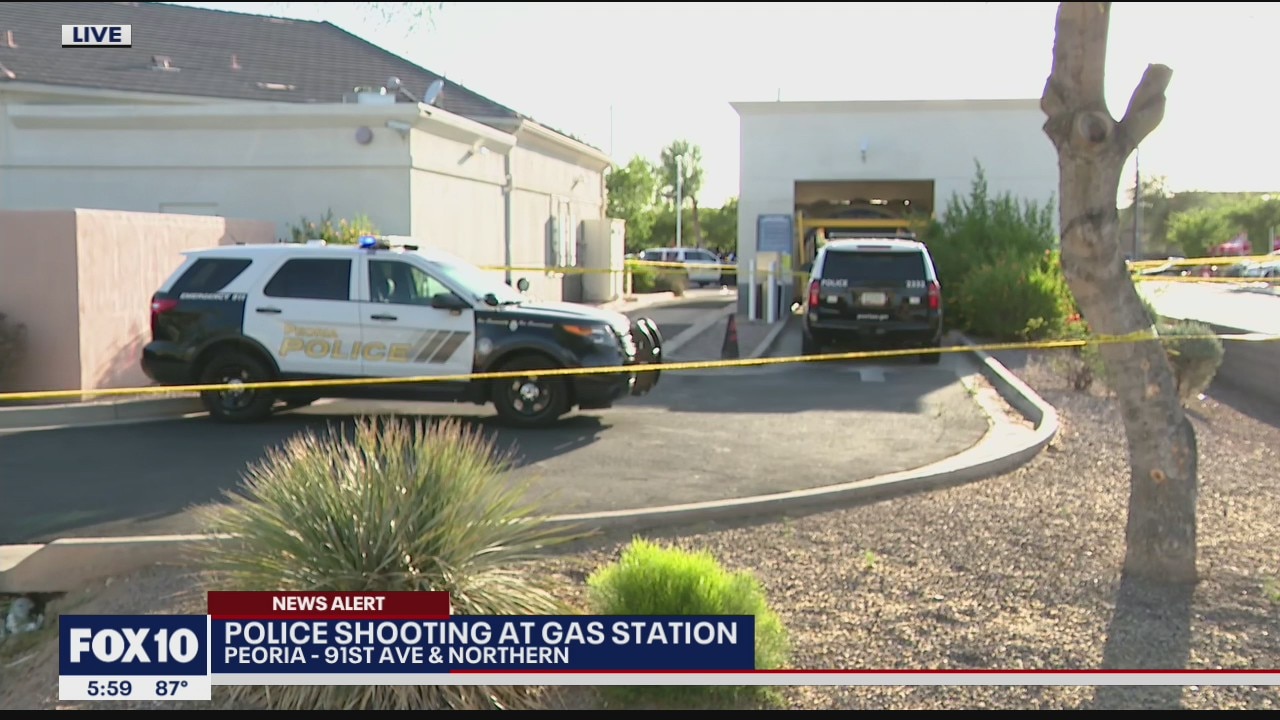 Shooting breaks out at Peoria gas station