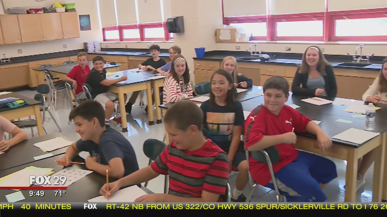 Kelly surprises students at Haverford Middle School