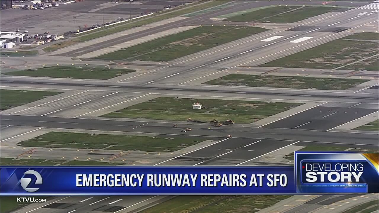 Emergency repairs to SFO runway prompt delays