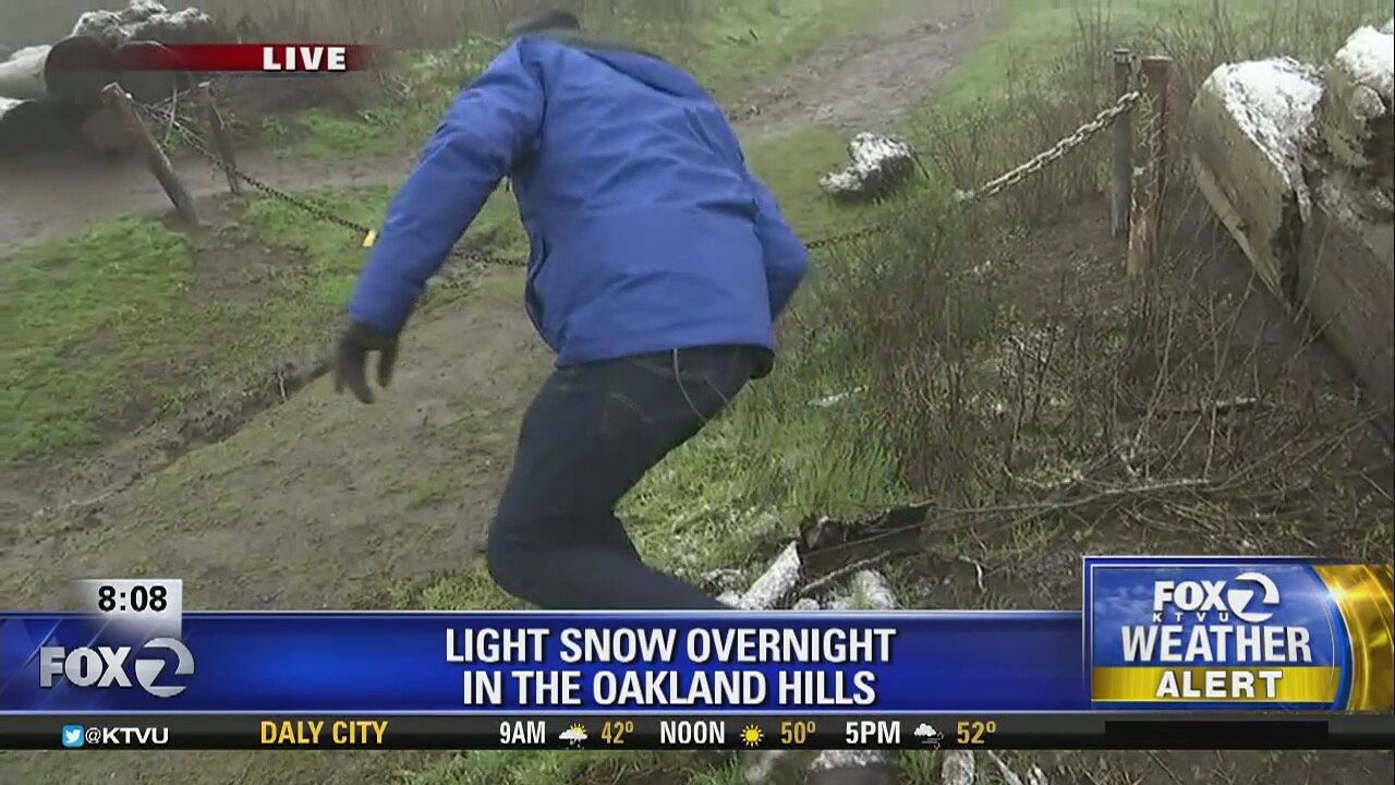 Slippery conditions in East Bay hills