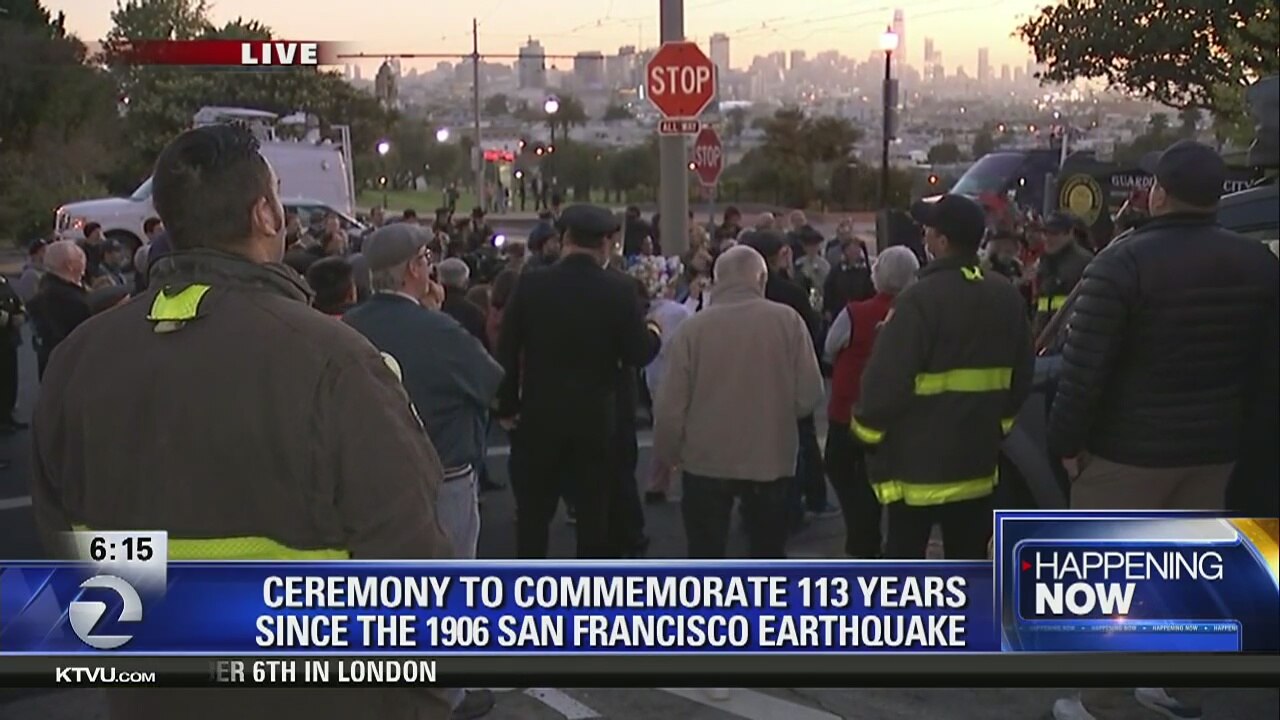 Ceremony to commemorate 1906 San Francisco earthquake