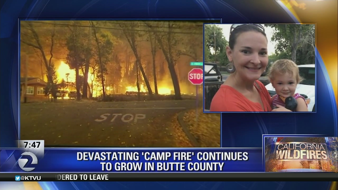KTVU's Frank Mallicoat speaks to his niece, a 'Camp Fire' survivor, on air