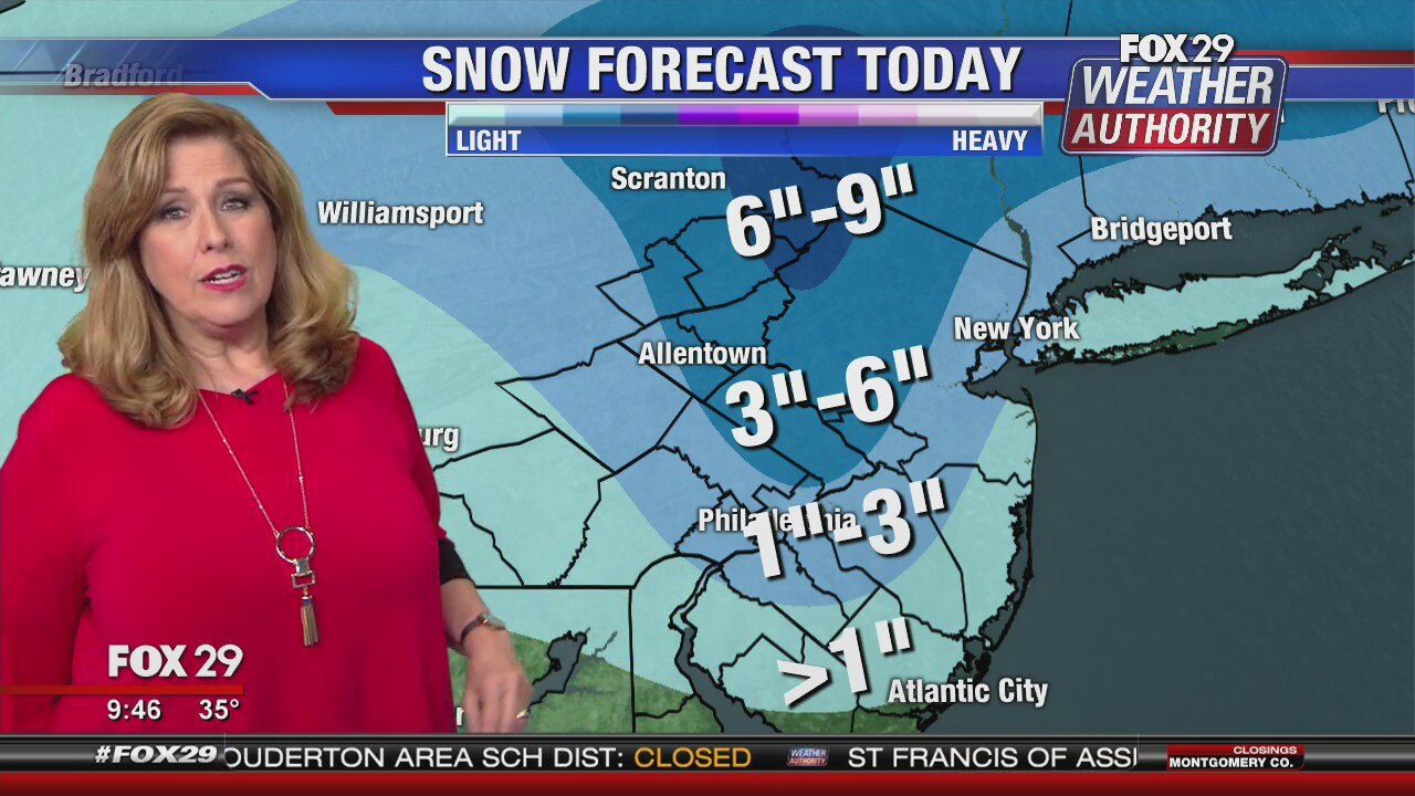 FOX 29 Weather Authority 9:45 a.m. Snow Update