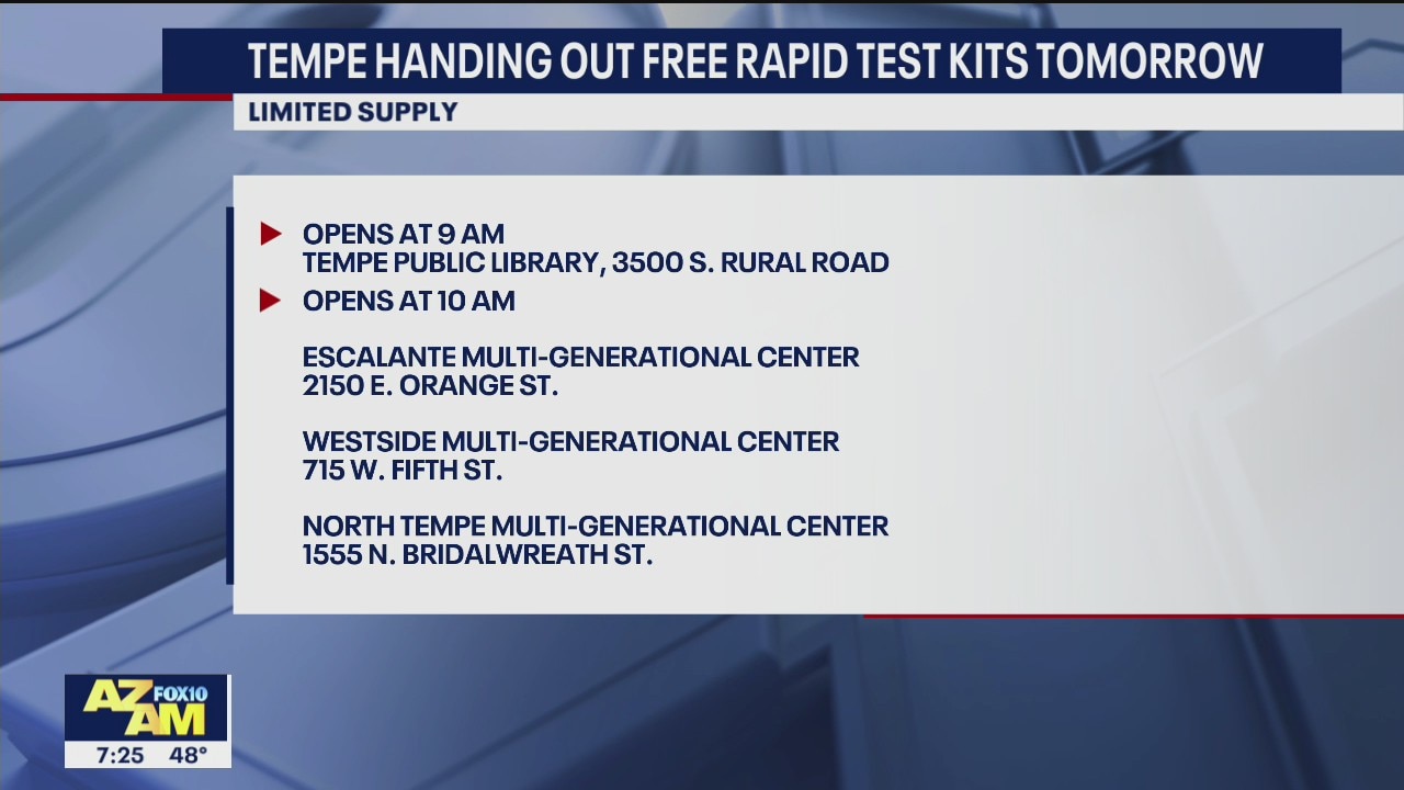 Tempe handing out free COVID-19 test kits