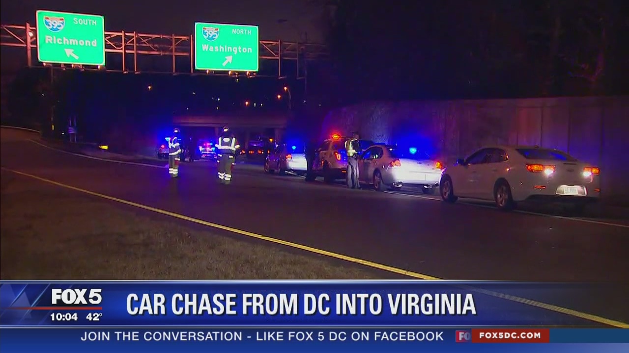 Suspect leads police on chase from DC to Virginia