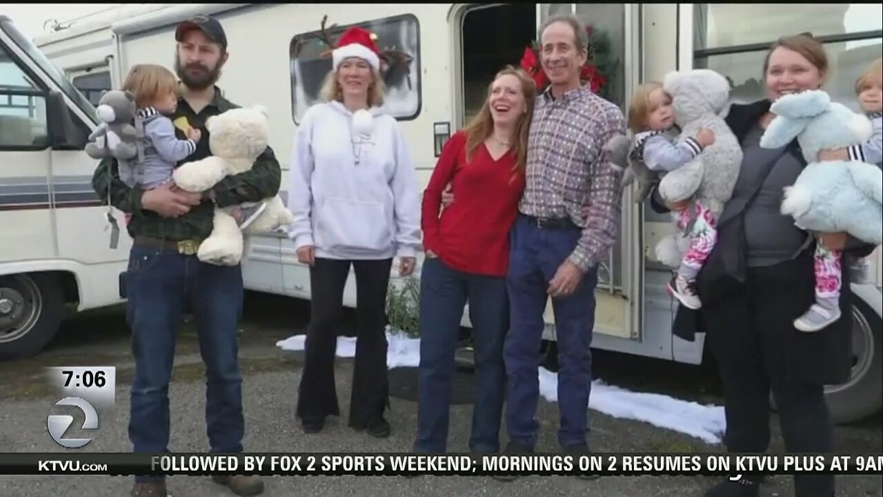 Family displaced by wildfires receives RV