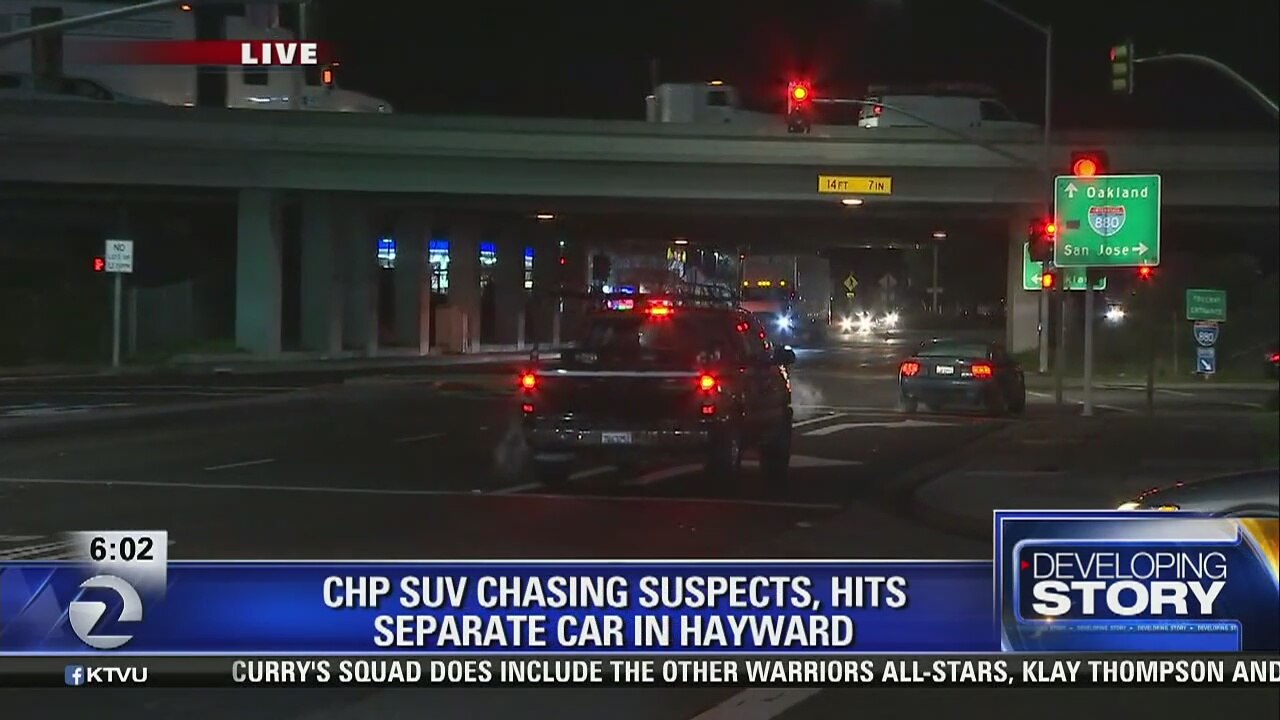 CHP officer pursues suspect, ends up in head-on crash with innocent driver