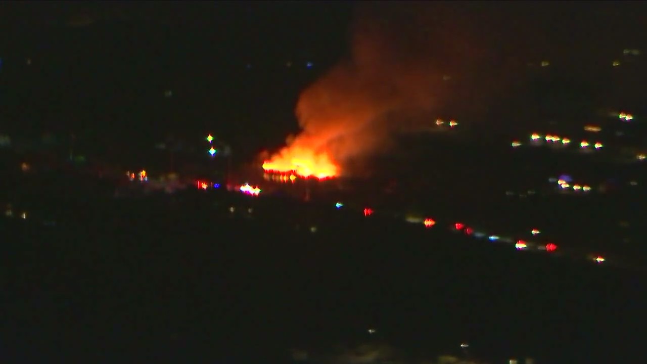 House erupts in flames at the base of South Mountain in Phoenix