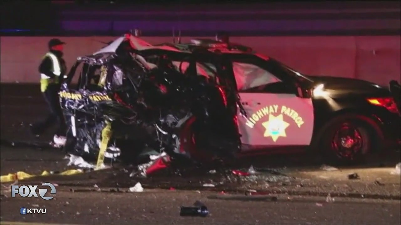 Good Samaritan first on scene of demolished CHP patrol car