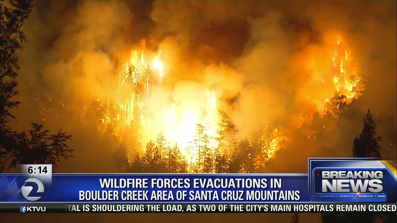 New fire in Santa Cruz mountains