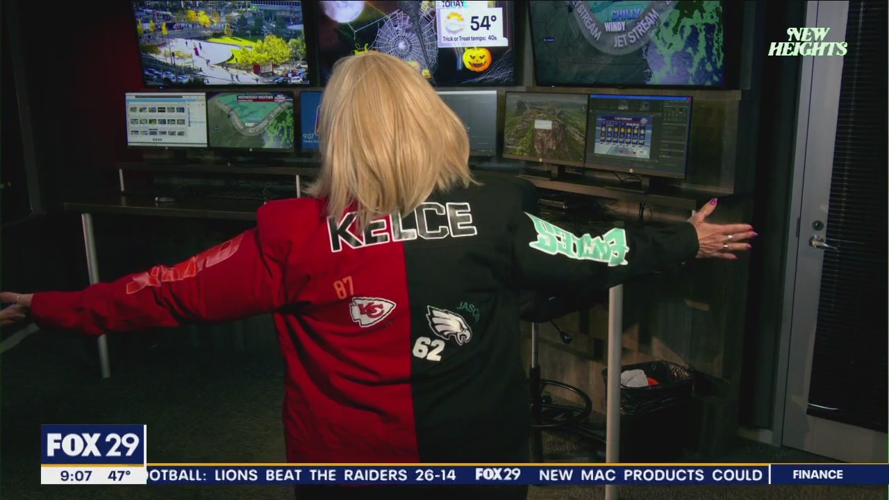 Momma Kelce supports her boys in the FOX 29 studio: Halloween