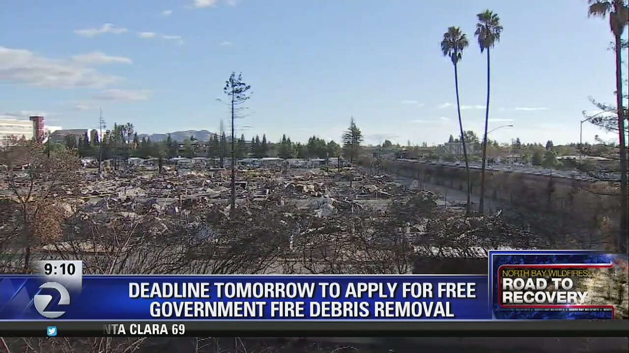 Deadline to apply for fire debris removal is Monday