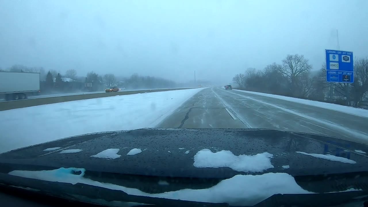 Winter storm travel time-lapse, Milwaukee to Waukesha