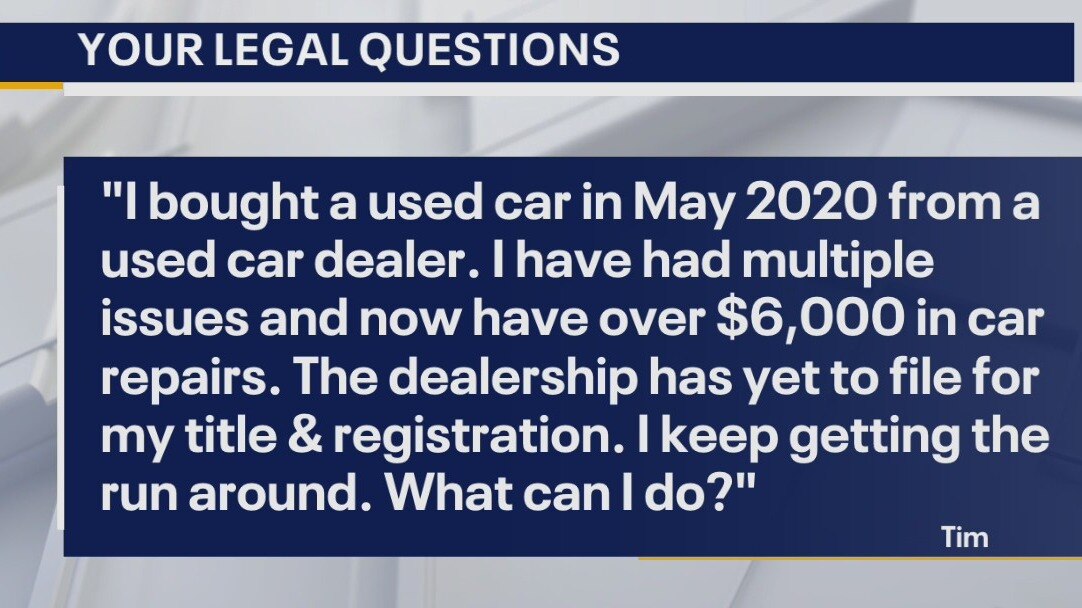Your Legal Question: Social security benefits; used car; bank account hold
