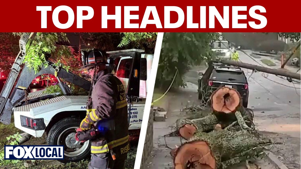 Crash traps woman under tow truck; Powerful nor'easter slams East Coast