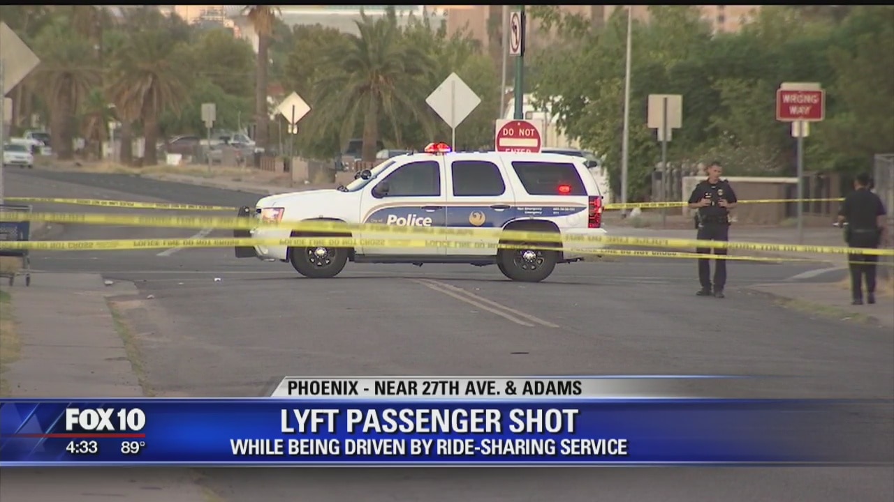 Man shot while riding in Lyft car in Phoenix