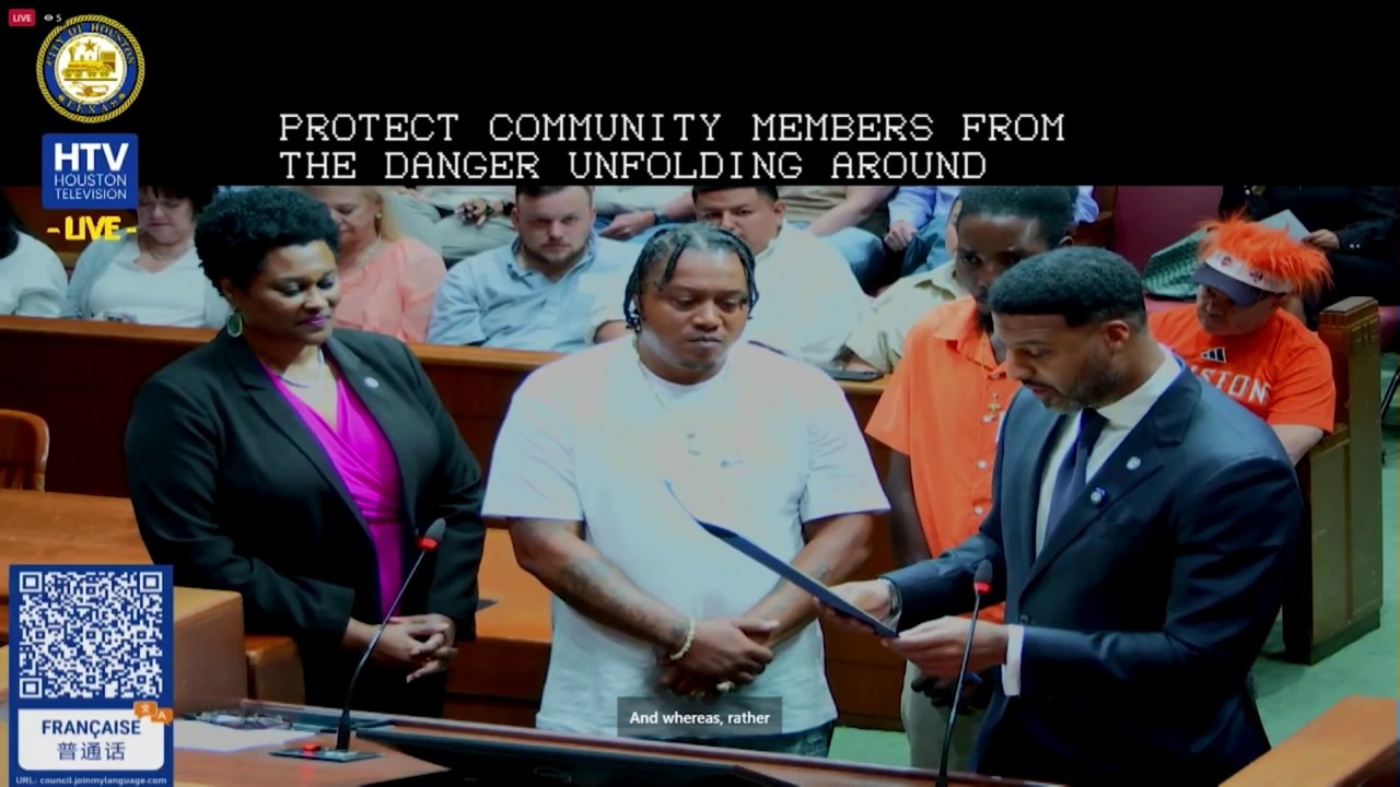 David Davis honored by the City of Houston for heroic actions