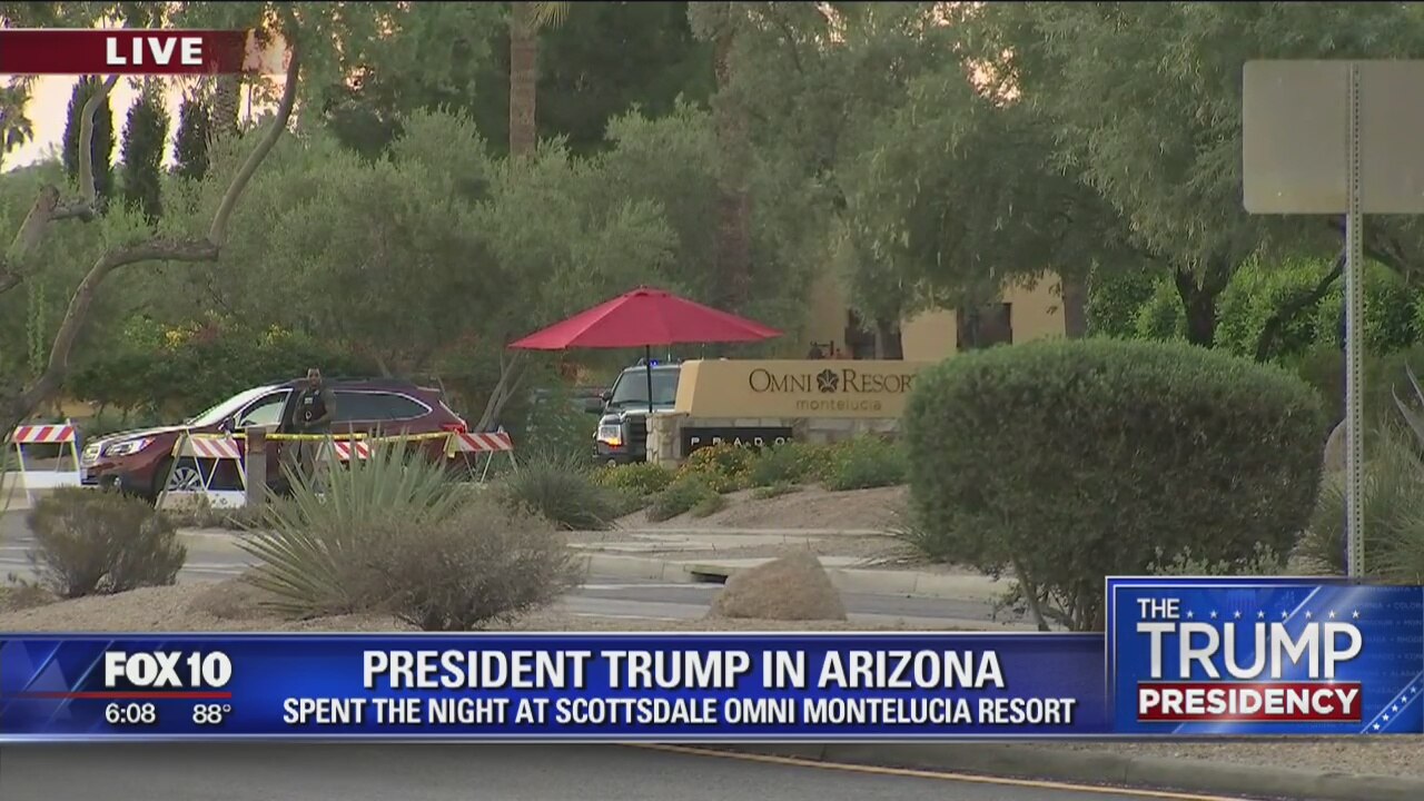 President Trump stays overnight at Scottsdale resort following rally
