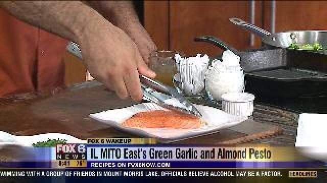 IL Mito's fresh salmon with almond pesto