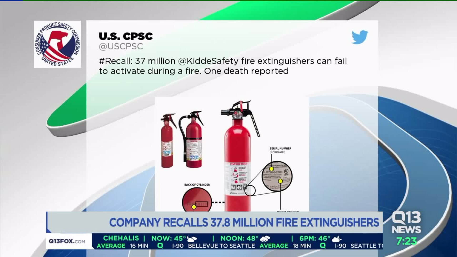 Millions of popular fire extinguishers recalled