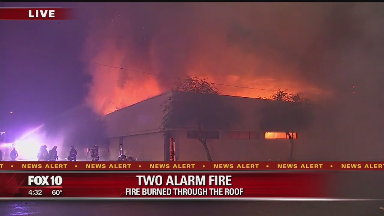 Firefighters battle 2nd-alarm fire in downtown Phoenix