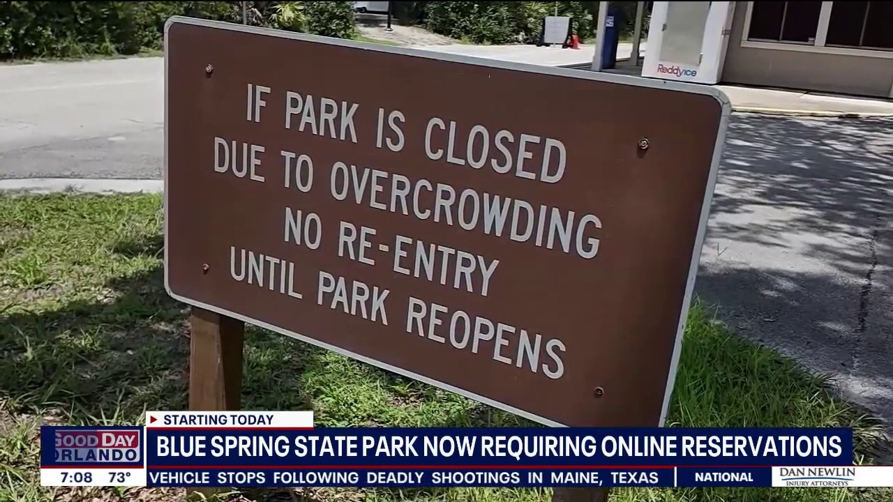 Blue Spring State Park requires reservation for entry