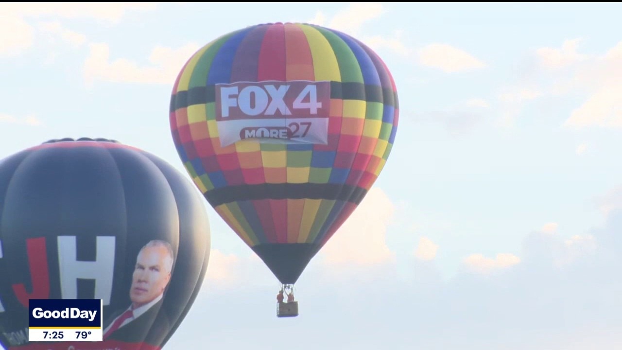 Payton May takes a ride in the FOX 4 hot air balloon