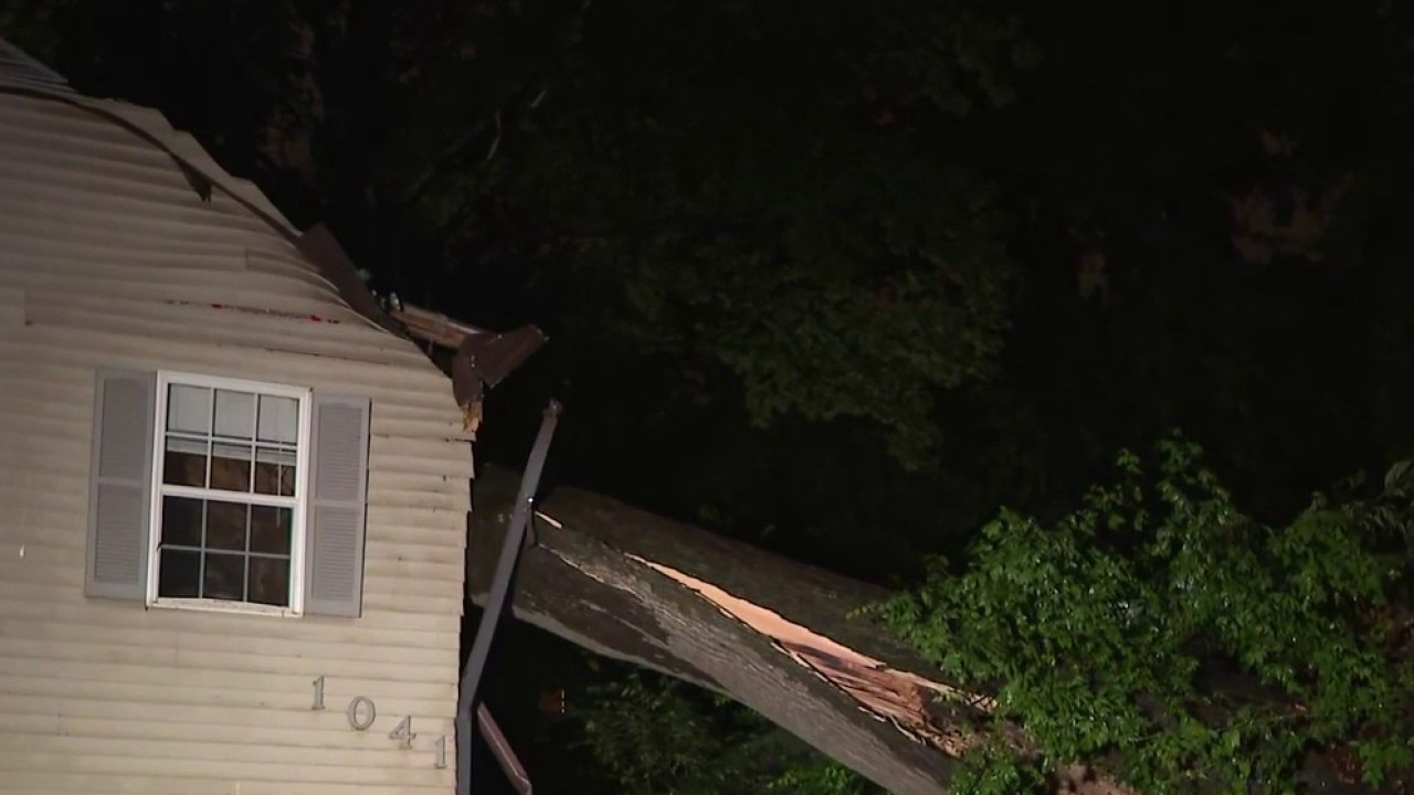 Severe storm topples tree onto home; residents displaced