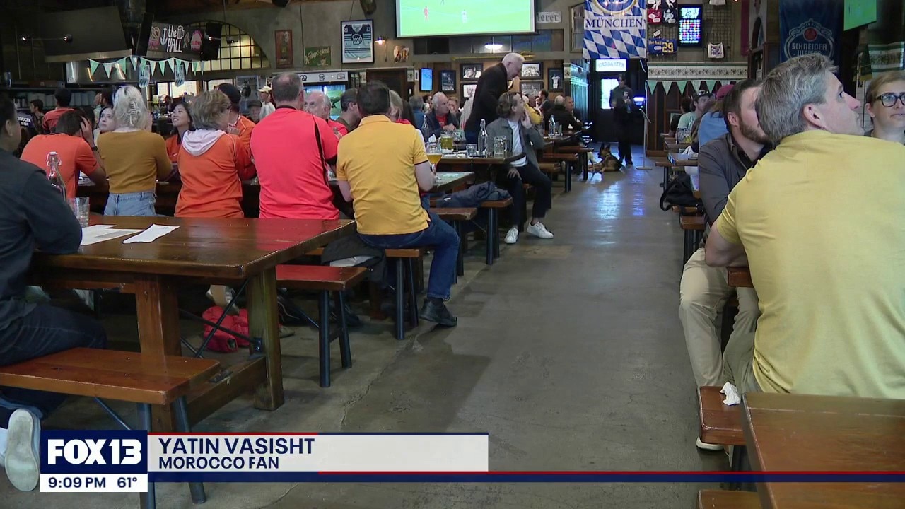 World Cup fans gather at Queen Anne Beer Hall for Netherlands vs Morocco match