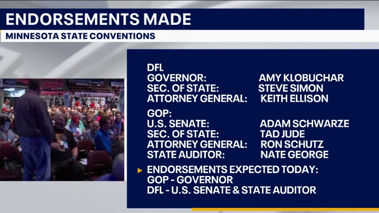 Minnesota GOP, DFL announce endorsements at state conventions