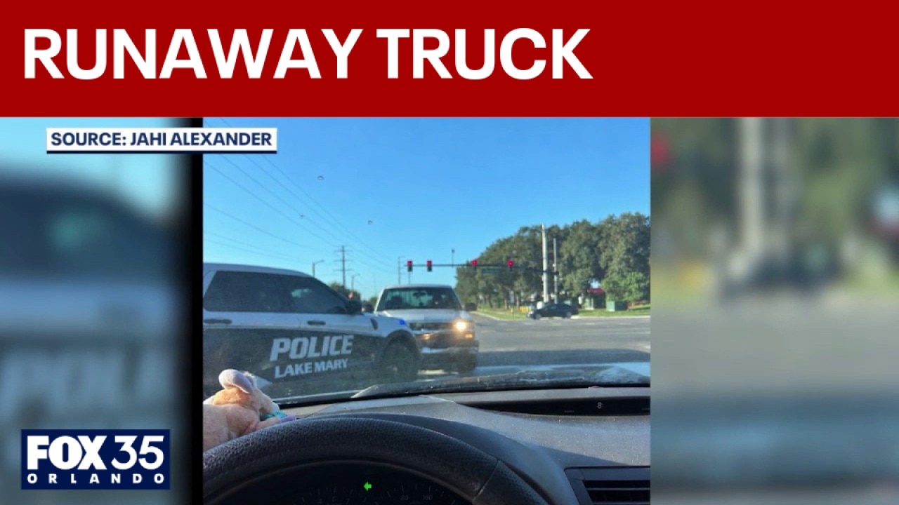 Lake Mary officer uses patrol car to stop runaway truck