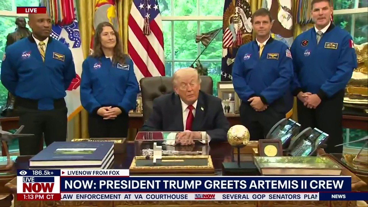 Trump hosts Artemis II astronauts at White House