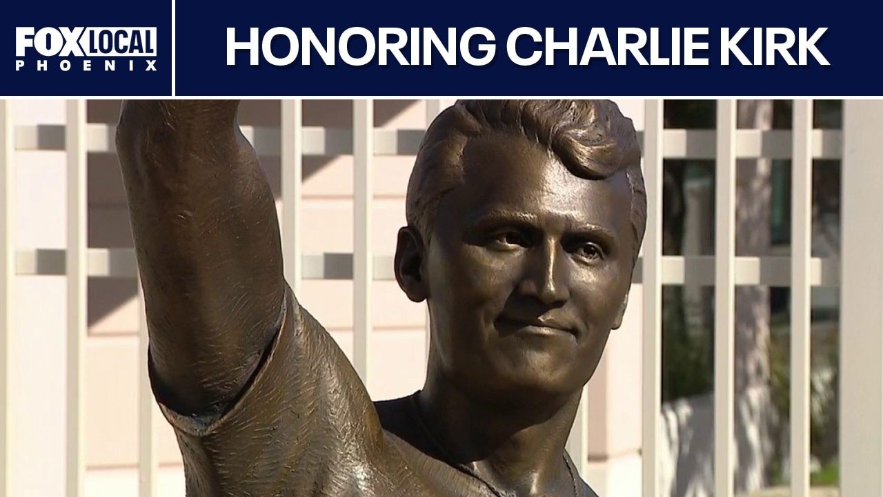 Charlie Kirk statue unveiled in Phoenix by TPUSA