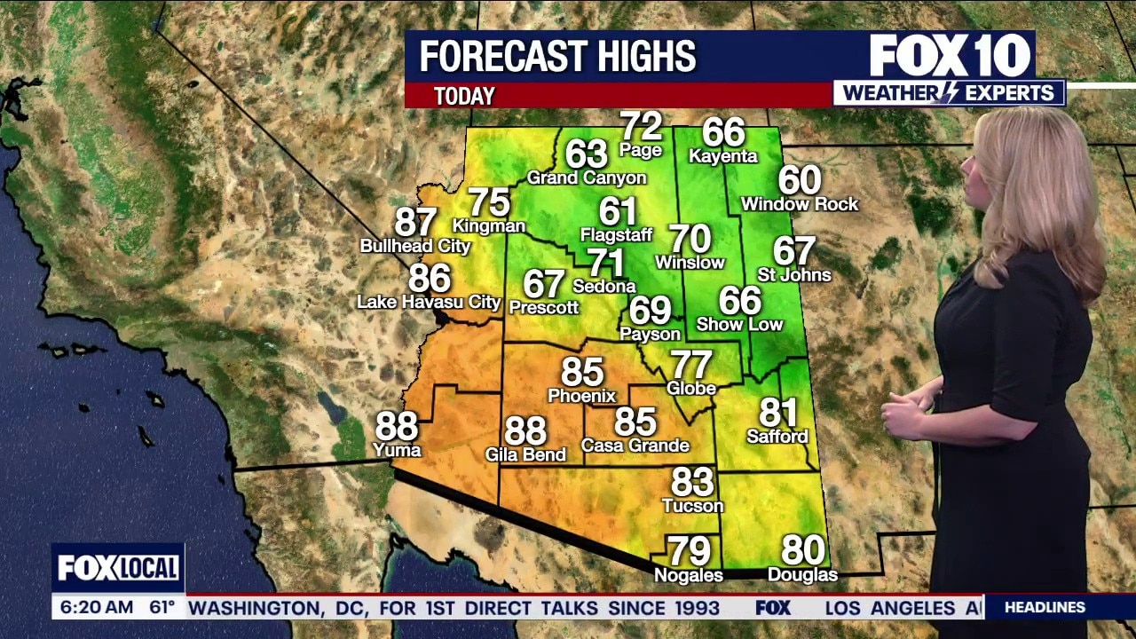 Arizona weather forecast: Mild temperatures, light winds expected on Wednesday in Phoenix